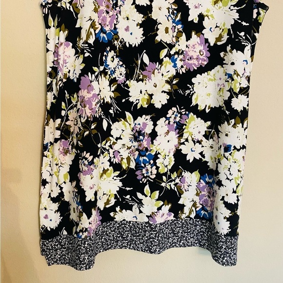 j jill Wearever Collection Sleeveless Top Floral Print Size Medium - Picture 8 of 12